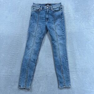 Hudson Jeans Womens‎ 27 Barbara Skinny Slit Hem Blue Denim Y2K Grunge Skater